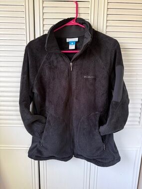 Columbia Black Plush Full-Zip Fleece Jacket